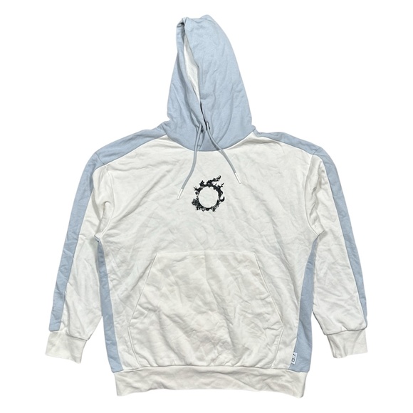 NWOT Puma x Final Fantasy XIV 14 ICON White Blue Terry Fleece Hoodie Mens Large - Picture 1 of 10